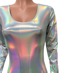 Catsuit in Opal Holographic Silver or Gold