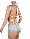 Star Micro String Bikini Top in Opal Holographic