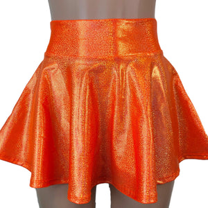 Orange Sparkle Nylon Spandex Fabric by-the-yard