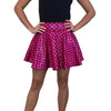 Skater Skirt - Pink & Black Holographic Polka Dot