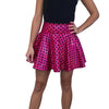 Skater Skirt - Pink & Black Holographic Polka Dot