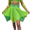 Pixie Skirt for Fairy Tink Costume in Lime Green Holographic and Mesh