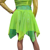 Pixie Skirt for Fairy Tink Costume in Lime Green Holographic and Mesh