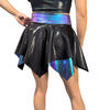 Pixie Skirt for Fairy Costume in Black Mystique & Oil Slick Holographic