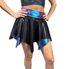 Pixie Skirt for Fairy Costume in Black Mystique & Oil Slick Holographic