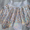 Pixie Skirt for Fairy Costume in Triangle Holographic Mesh