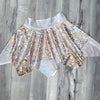 Pixie Skirt for Fairy Costume in Triangle Holographic Mesh