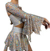 Pixie Sleeve Bolero Top w/Ring - Triangle Mesh Bell Sleeve Fairy Costume Shrug Top