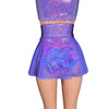 Lace-Up Corset Skirt - Lavender Mesh w/Lavender Shattered Glass - Peridot Clothing