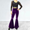 High Waist Bell Bottoms - Purple Velvet