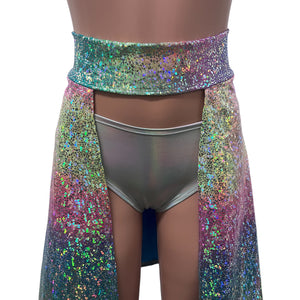 Long Cape Skirt - Rainbow Avatar - Unisex Men/Women Open-Front Skirt