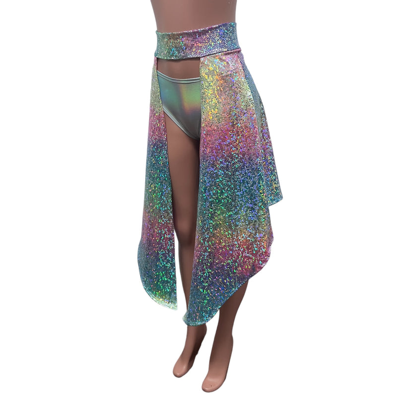 Long Cape Skirt - Rainbow Avatar - Unisex Men/Women Open-Front Skirt