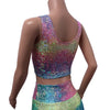 Rainbow Avatar Holographic Ring Crop Top - Peridot Clothing