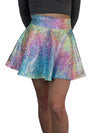 Skater Skirt - Rainbow Avatar Holographic - Peridot Clothing