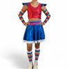 Rainbow Girl Costume – 4-Piece Set with Arm & Calf Sleeves