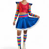 Rainbow Girl Costume – 4-Piece Set with Arm & Calf Sleeves