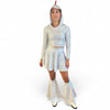 Rainbow Dragon Costume – Holographic Silver with Rainbow Spikes 3-Piece Set