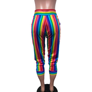 Rainbow Stripe Joggers w/ Pockets