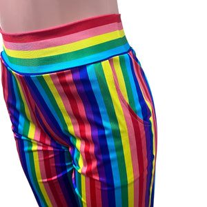 Rainbow Stripe Joggers w/ Pockets