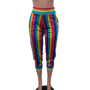 Rainbow Stripe Joggers w/ Pockets