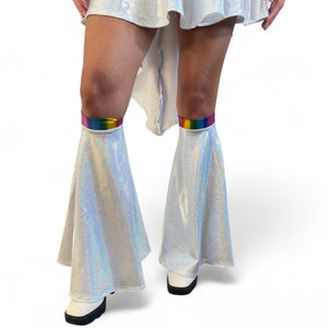 Rainbow Dragon Costume – Holographic Silver with Rainbow Spikes 3-Piece Set