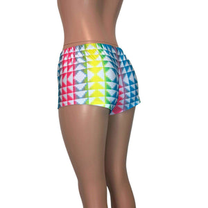 Rave Shorts - Neon Tetris - Peridot Clothing