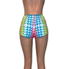 Rave Shorts - Neon Tetris - Peridot Clothing