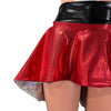 Hi-Lo Flip Skirt Mrs. Santa Clause Christmas Outfit in Red Mystique and Silver Shattered Glass