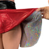Hi-Lo Flip Skirt Mrs. Santa Clause Christmas Outfit in Red Mystique and Silver Shattered Glass