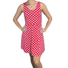 Red & White Polka Dot A-line Mini Dress w/Pockets - Peridot Clothing