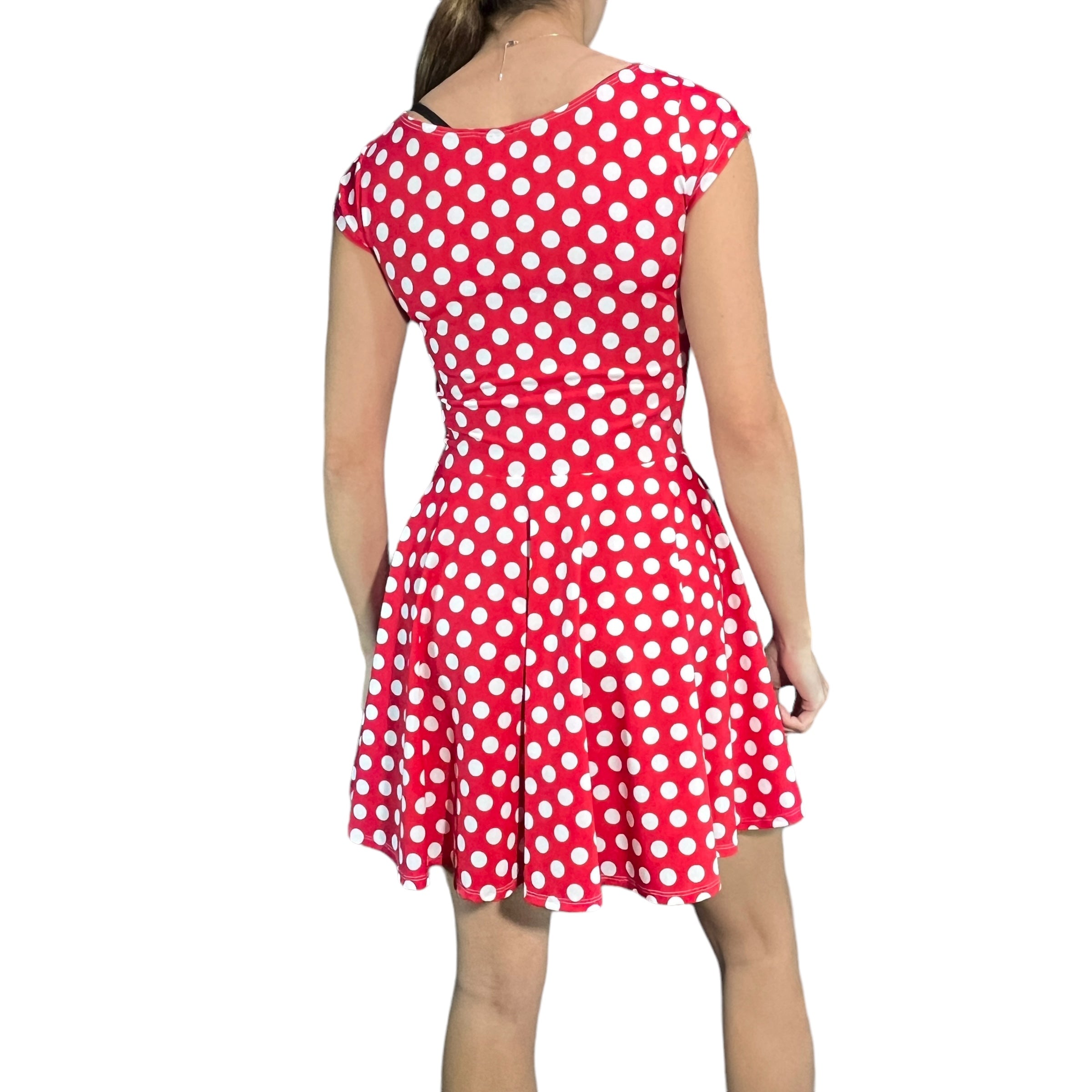 minnie red polka dot dress Vintage girls red polka dots dress