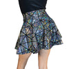 Skater Skirt - Silver Glass Pane Holographic - Peridot Clothing