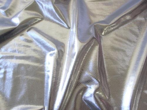 Silver Metallic Spandex Fabric by-the-yard for Pussyfooters