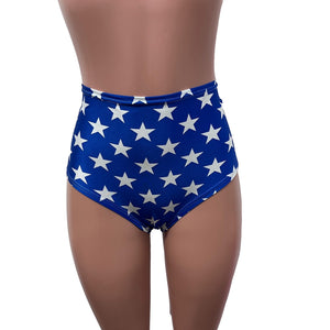 Stars Scrunch Bikini - High Waisted Brazilian Bikini Bottom