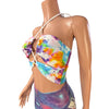 X-String Halter Top in Tie Dye Blitz