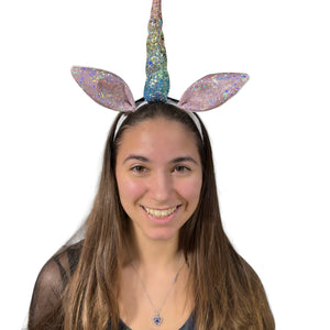 Unicorn Ears Horn Headband NONSLIP for Cosplay, Fantasy Costume Adult or Child