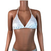 Triangle Bikini Top in Silver Metallic for New Orleans Pussyfooters