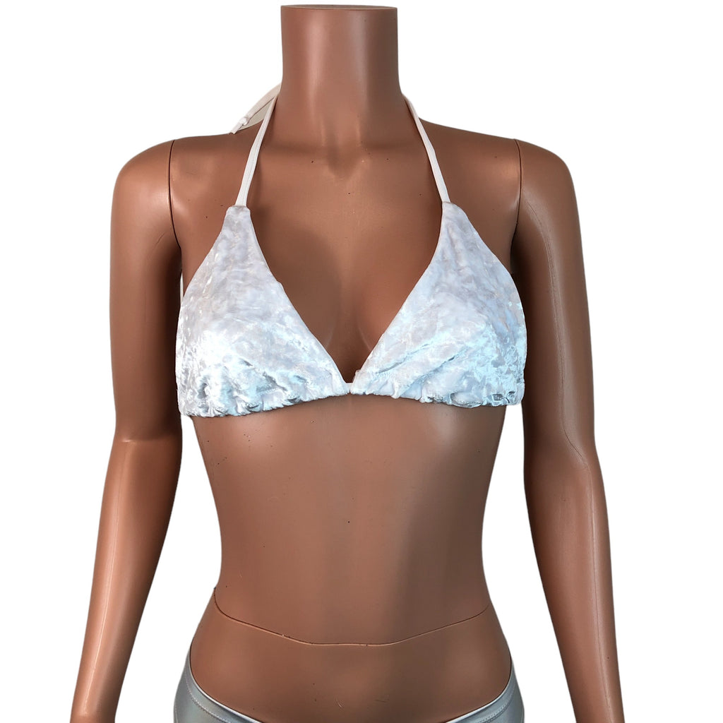 Triangle Bikini Top in Silver Metallic for New Orleans Pussyfooters