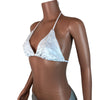 Triangle Bikini Top in Silver Metallic for New Orleans Pussyfooters