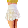 Mesh Lace-Up Skirt - White Daisy