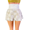 Mesh Lace-Up Skirt - White Daisy