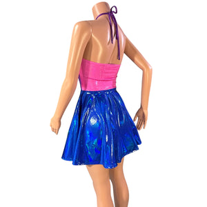 Bisexual Pride Halter Skater fit n flare X-String Dress