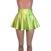 13" Skater Skirt - Lime Green Holographic - Peridot Clothing