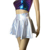 13" Skater Skirt - Silver Holographic - Peridot Clothing