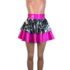 2-Layer Skater Skirt - Pink Holo W/ Black & White - Peridot Clothing
