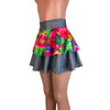 2-Layer Skater Skirt - Tie Dye Groovy w/ Linen Print - Peridot Clothing