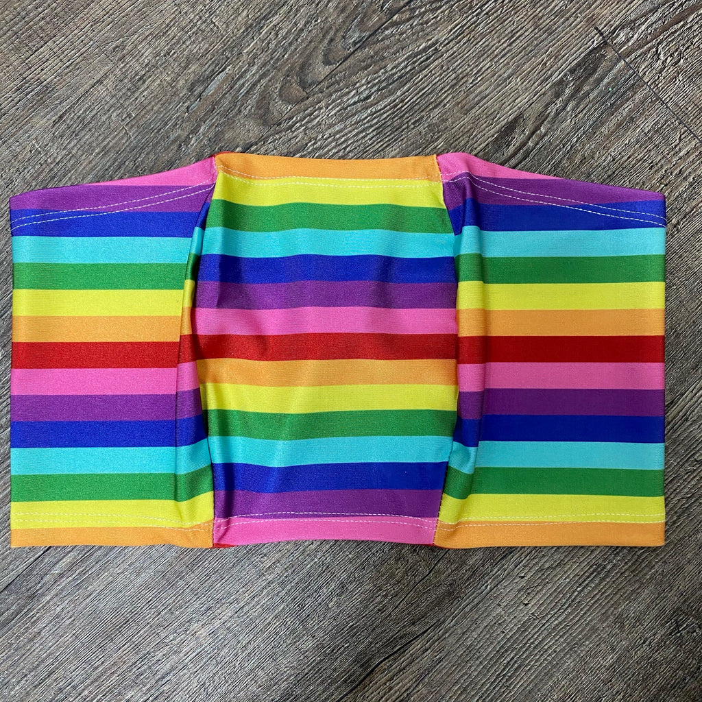SALE - SMALL Rainbow Stripe Tube Top Bandeau - Peridot Clothing