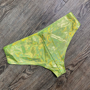 SALE - Lime Green Holographic Cheeky Bikini - Peridot Clothing