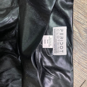 SALE - Flawed - 10" Super Mini Black Metallic High Waisted Skater Skirt - Peridot Clothing