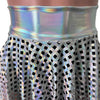 13" Skater Skirt - Opal Diamond Cutout Holographic Iridescent - Peridot Clothing